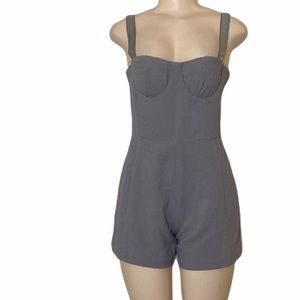 Elise gray cupped romper!